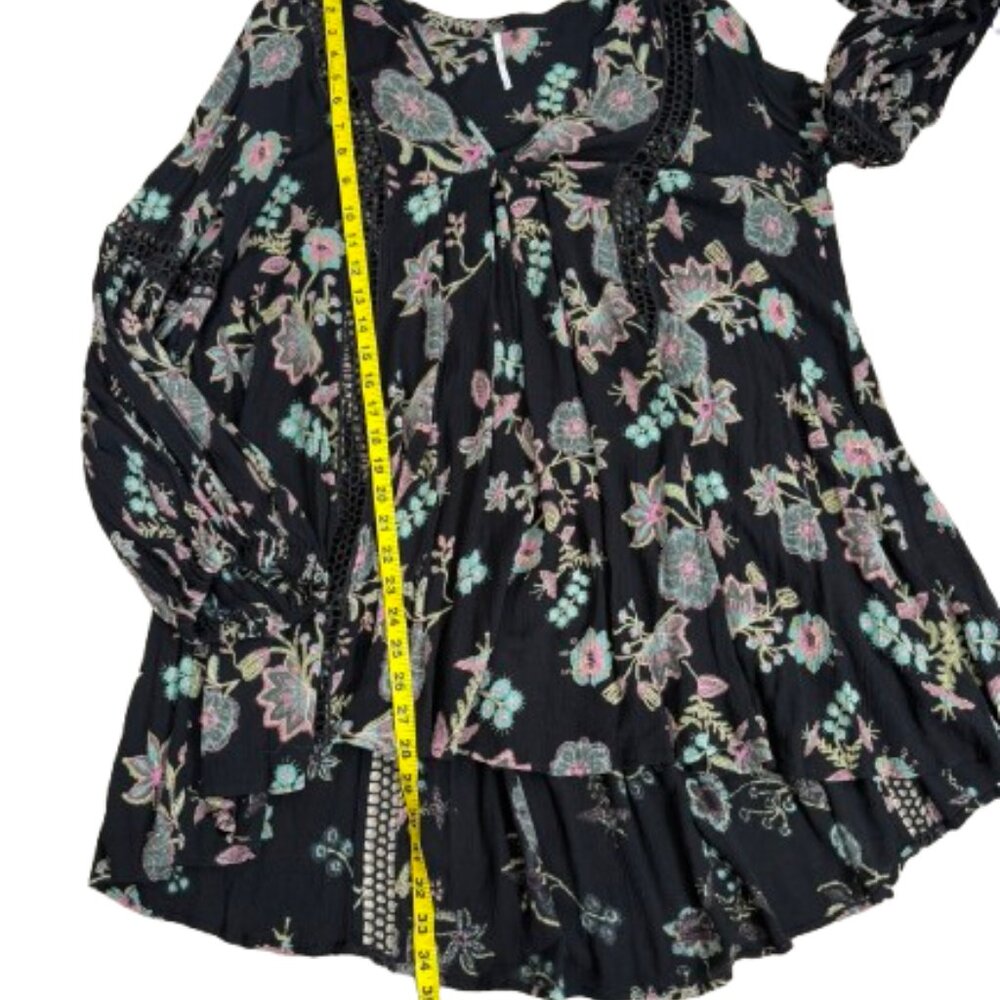 Free People Just The Two Of Us SwingTunic Boho Floral Size M - Picture 11 of 12
